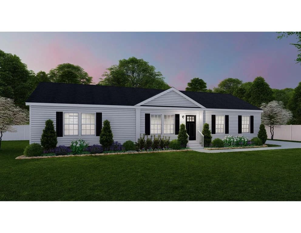 The whitecap mod elevation and exterior home features