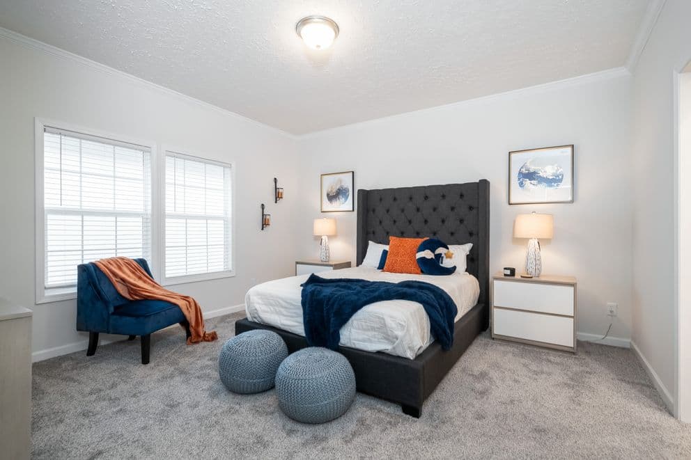 Blue bay mod bedroom home features