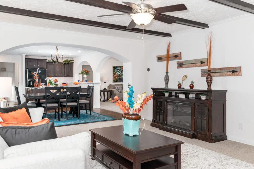 The georgetown mod interior home features