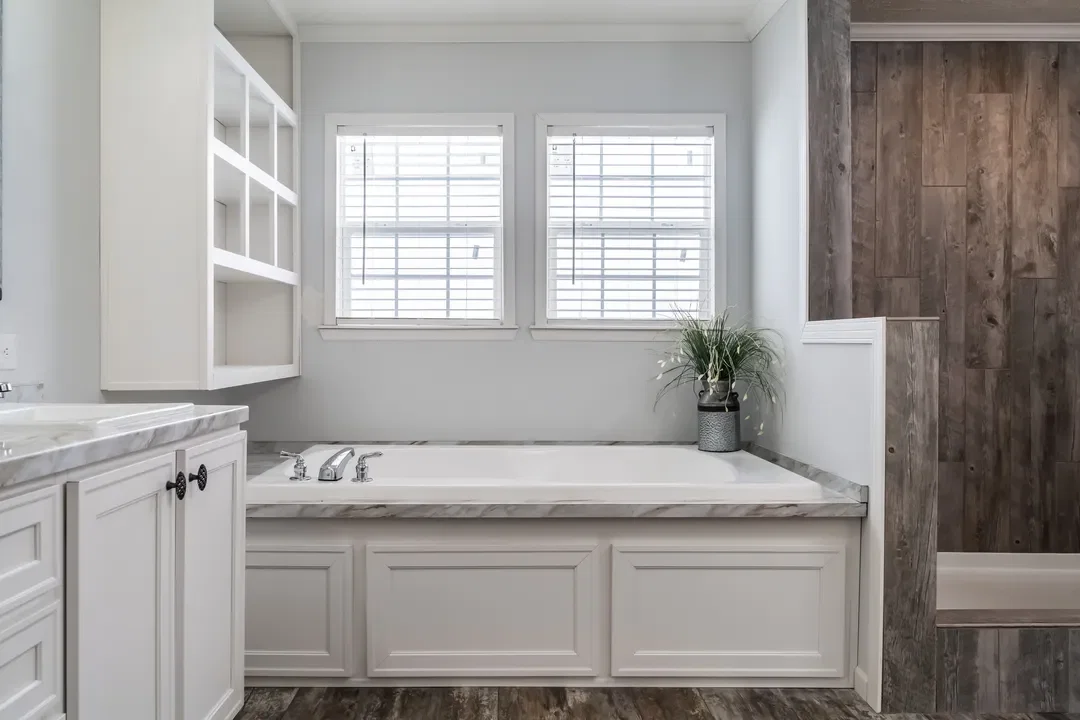 The leahy bathroom home features
