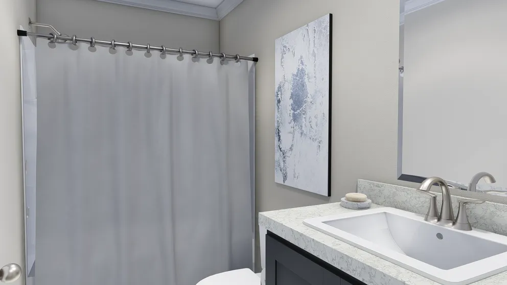 The beau mod bathroom home features