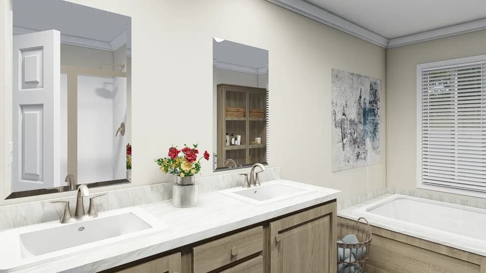 The sandpiper hud bathroom home features