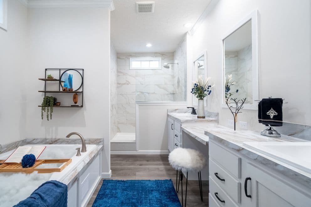 Blue bay mod bathroom home features