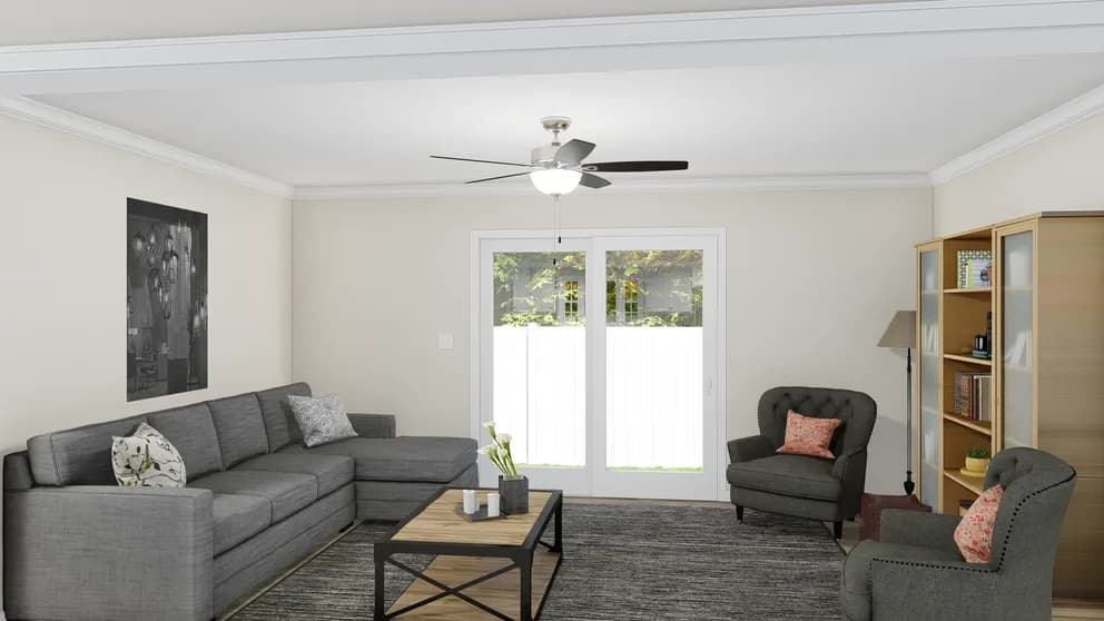 The palmetto mod interior home features