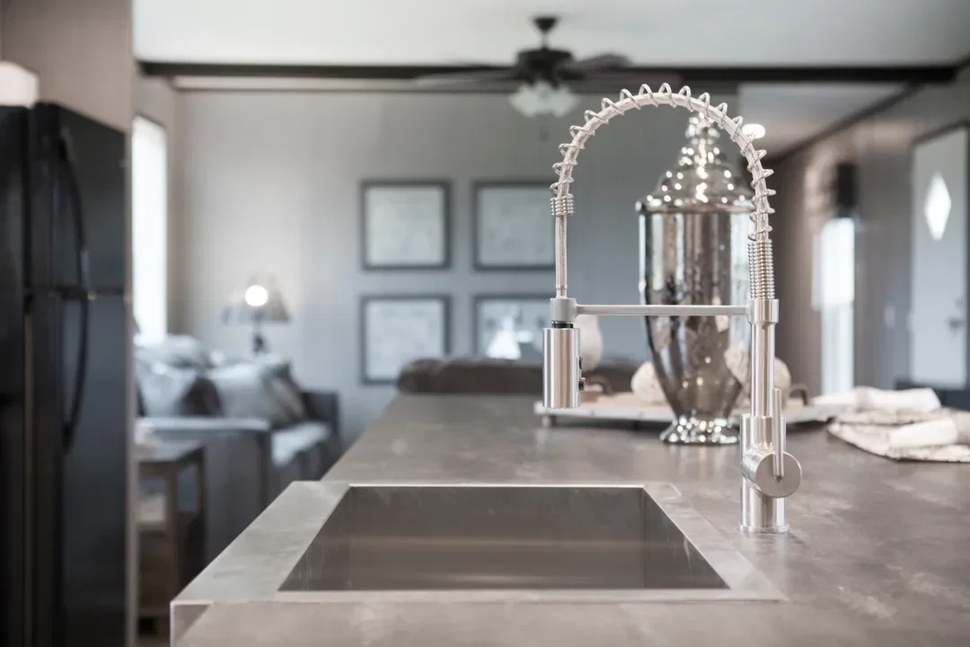The seaside 3 kitchen home features