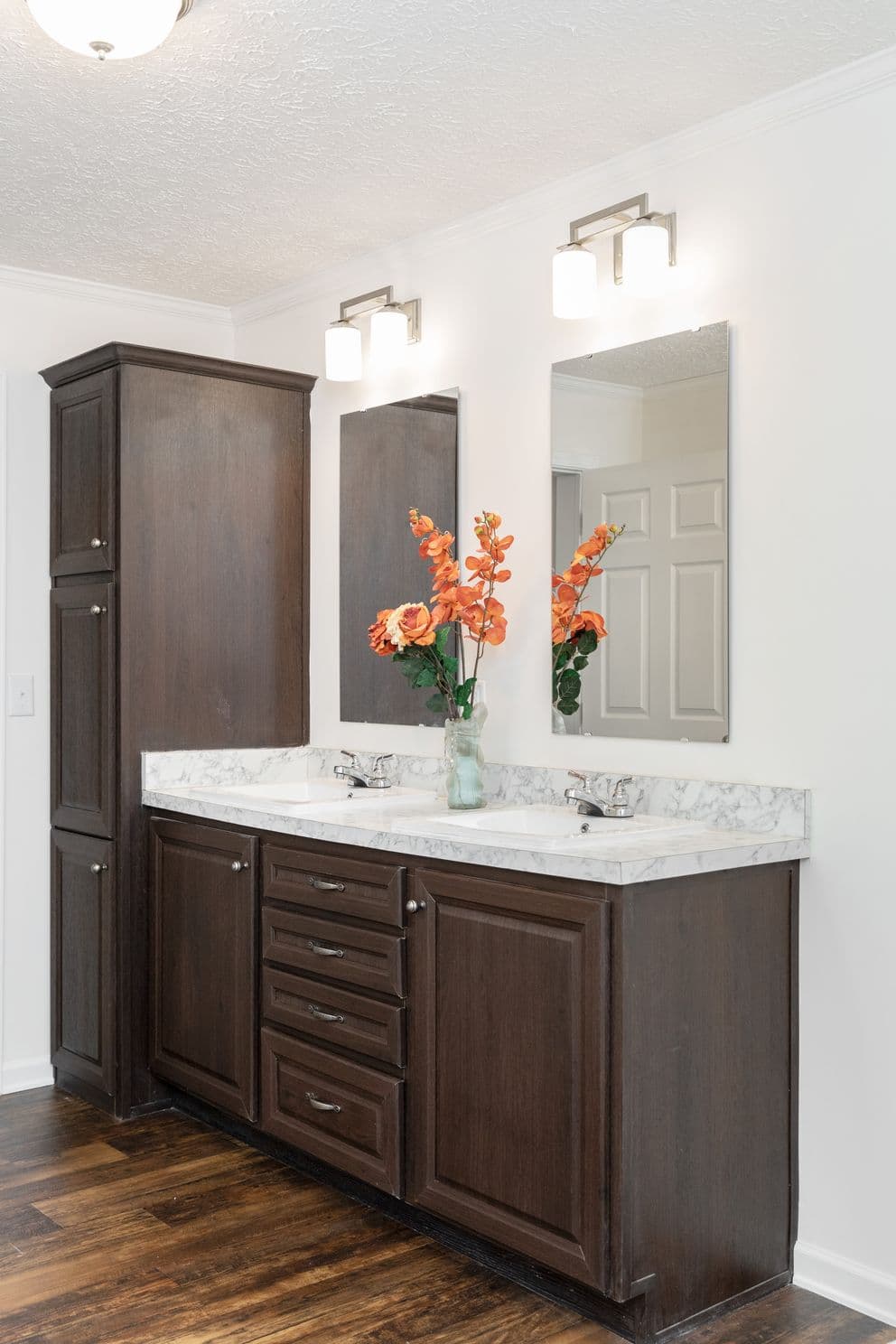 The georgetown mod bathroom home features