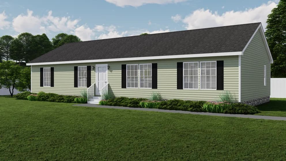 The pinehurst mod hero, elevation, and exterior home features