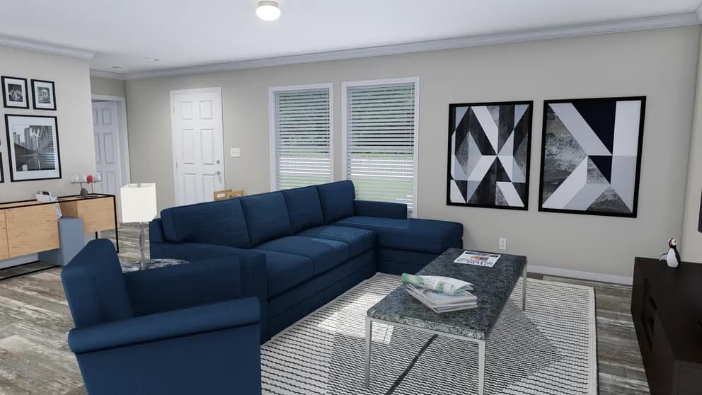 The beau mod interior home features