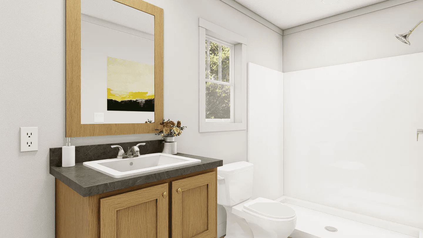 Walk the line bathroom home features