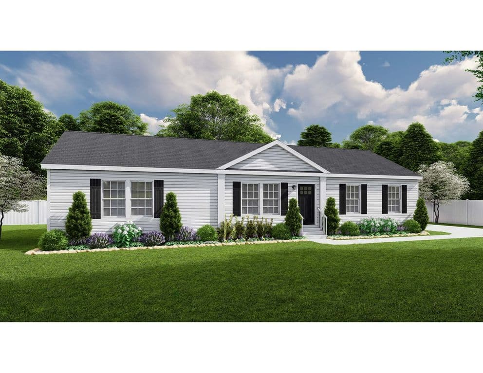 The whitecap mod elevation and exterior home features