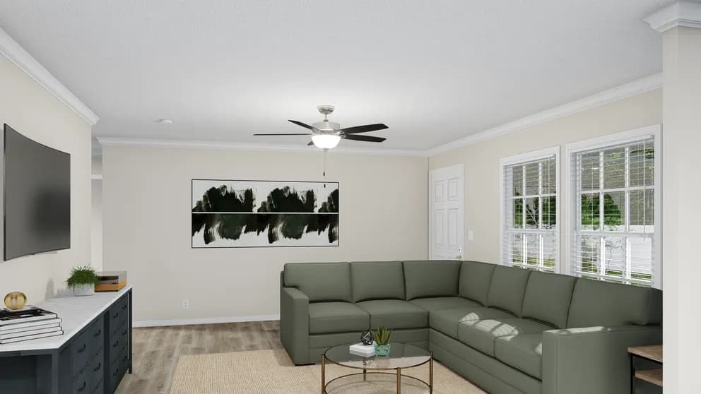 The palmetto mod interior home features