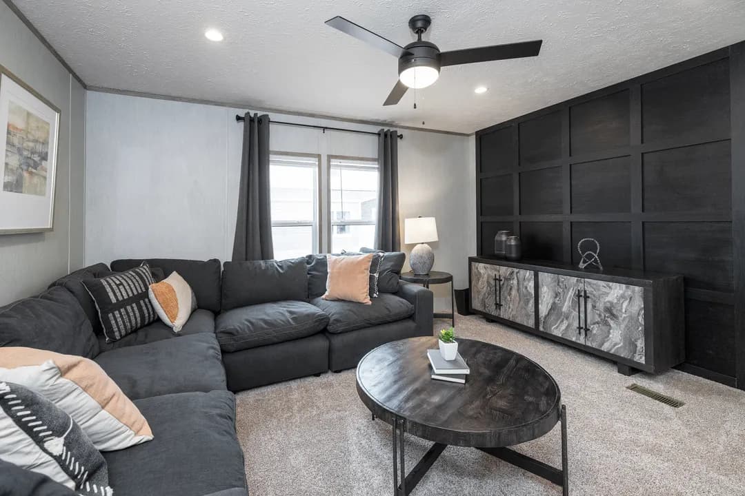 The dark sands interior home features