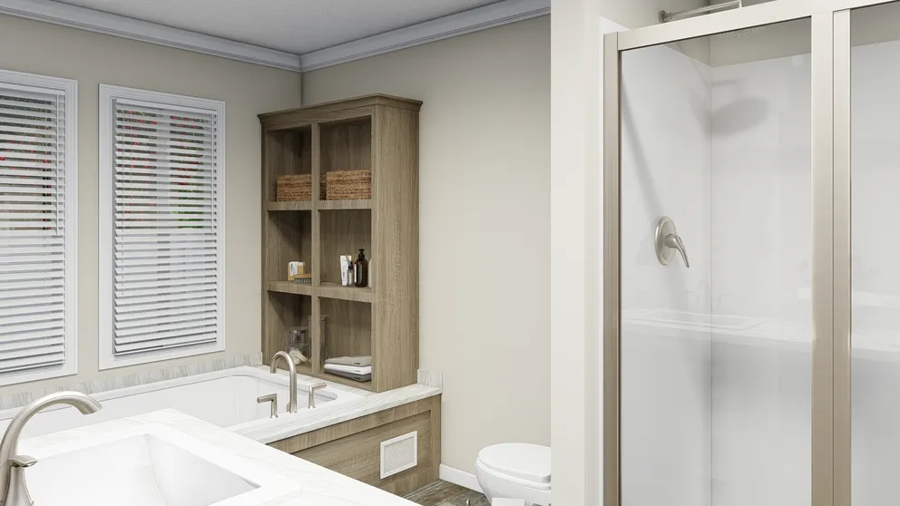 The sandpiper hud bathroom home features