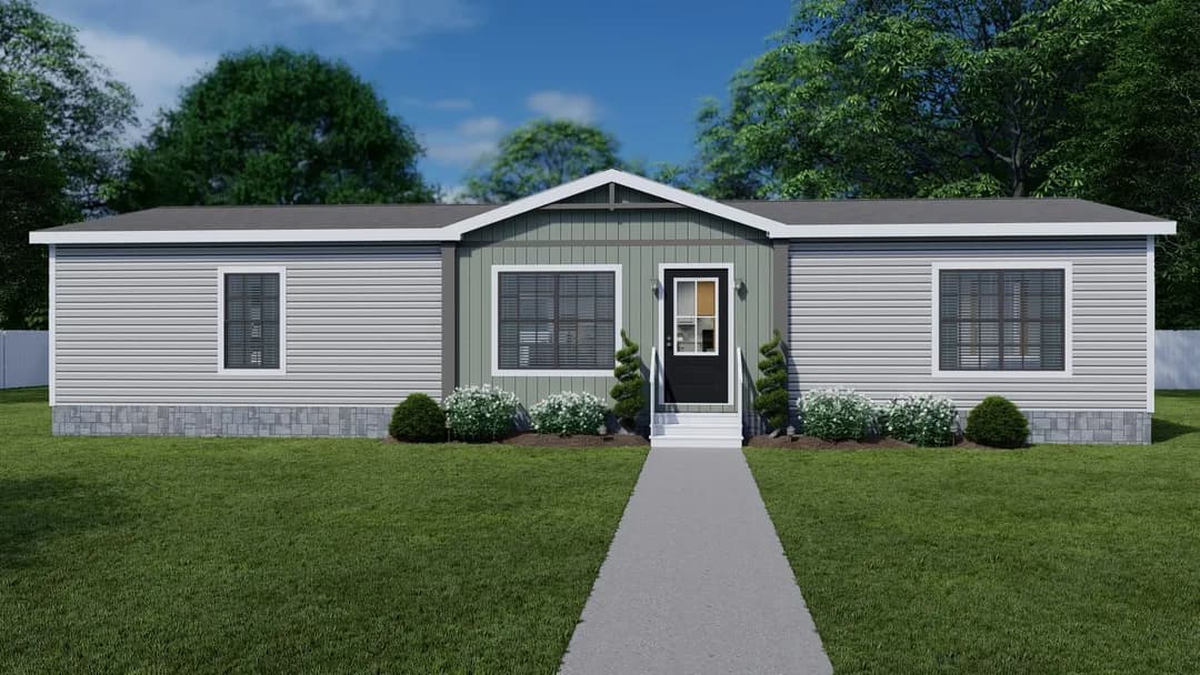 The lizzie elevation and exterior home features