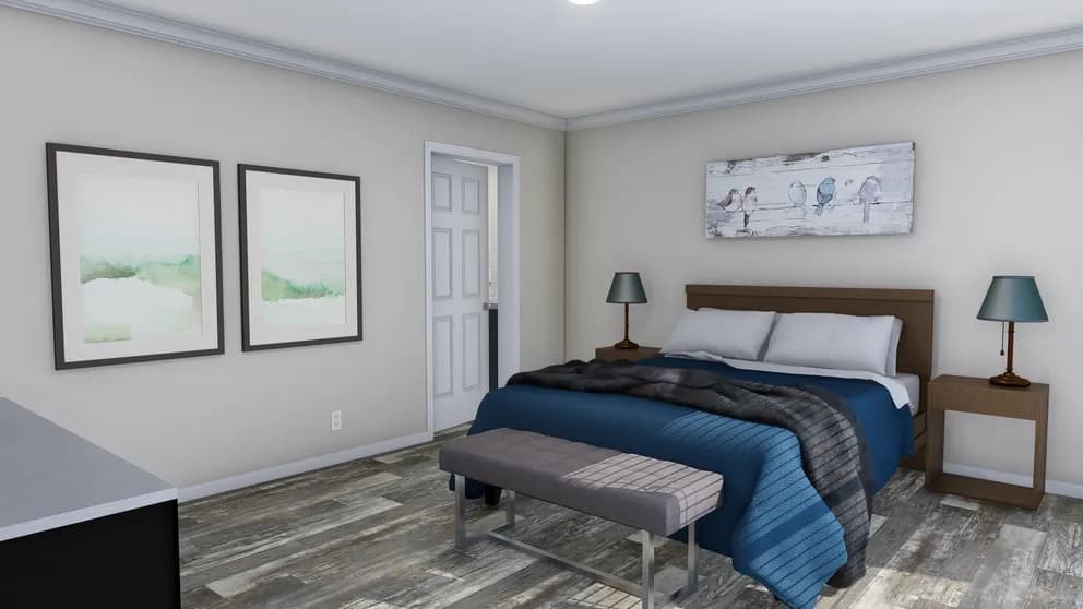 The beau mod bedroom home features