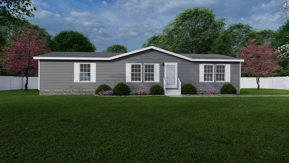 The beau mod hero, elevation, and exterior home features