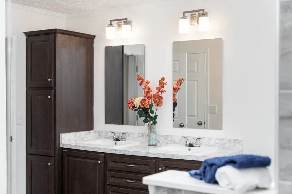 The georgetown mod bathroom home features