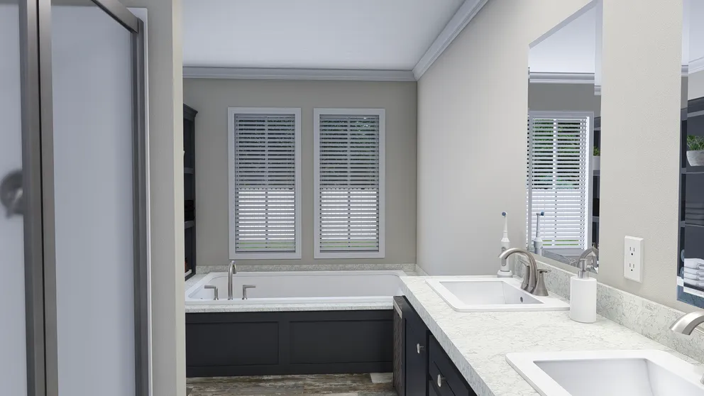 The beau mod bathroom home features