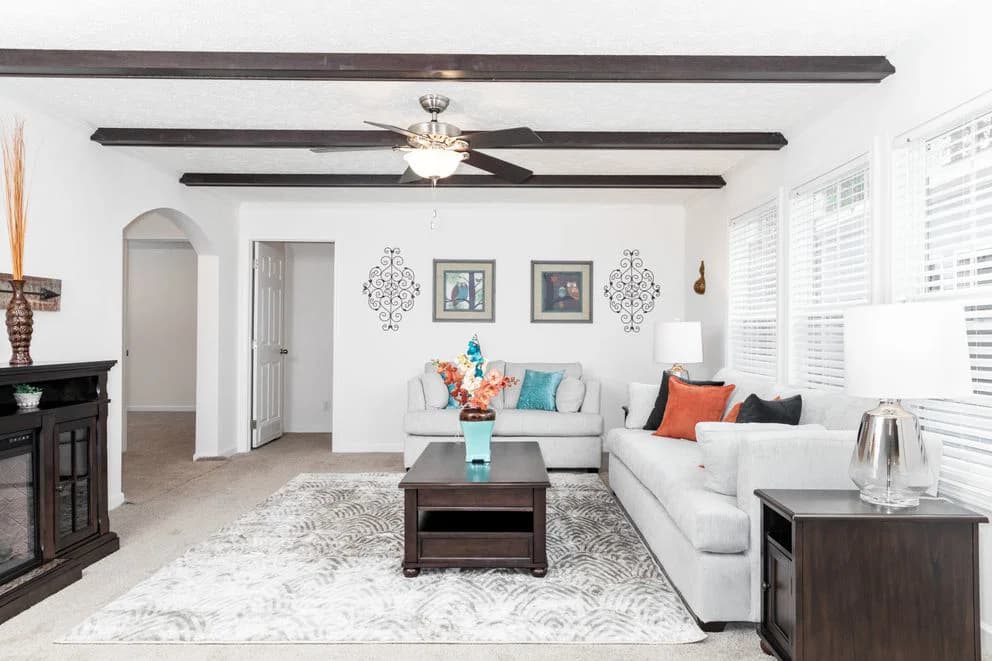 The georgetown mod interior home features