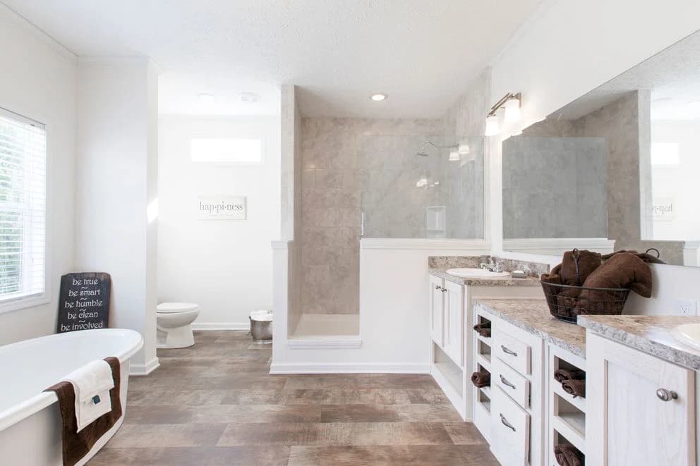 The whitecap mod bathroom home features