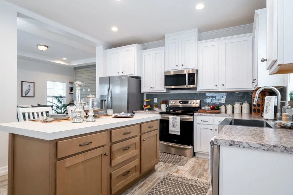The cottage hud kitchen home features