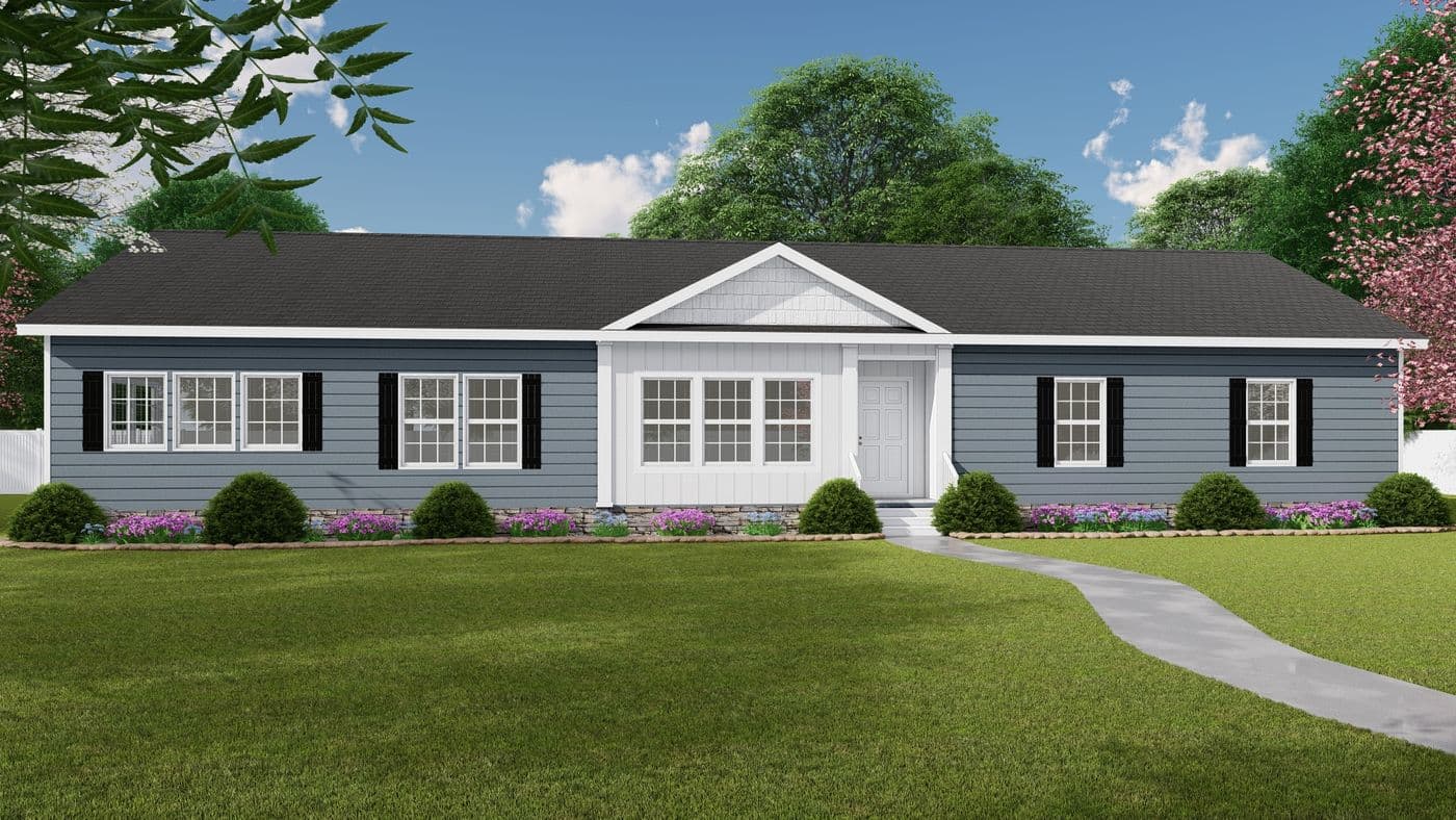 The raelyn mod hero, elevation, and exterior home features