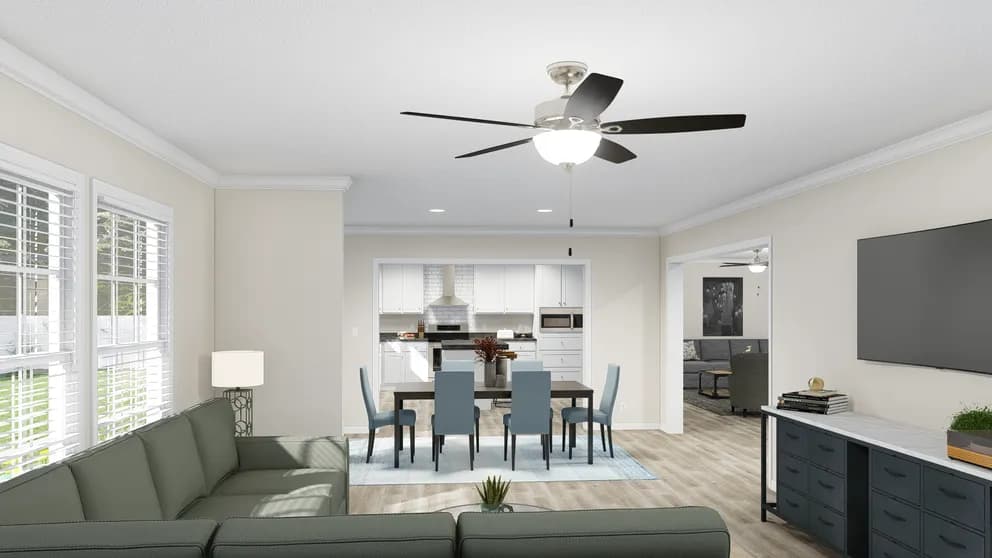 The palmetto mod interior home features