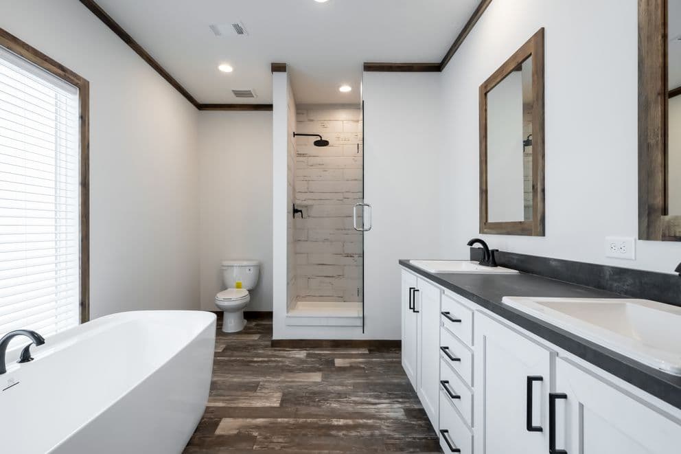 The tybee mod bathroom home features