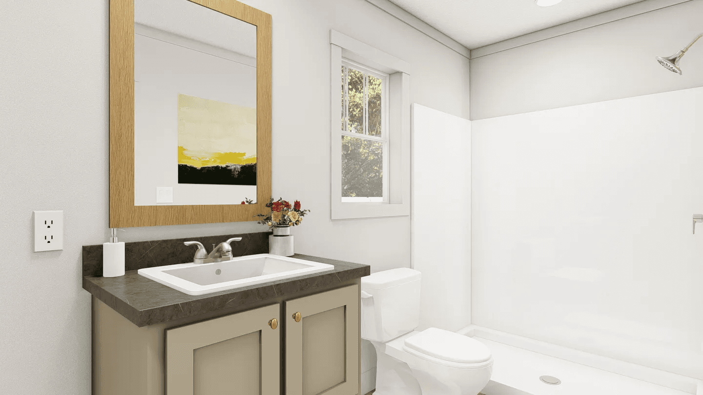 Walk the line bathroom home features