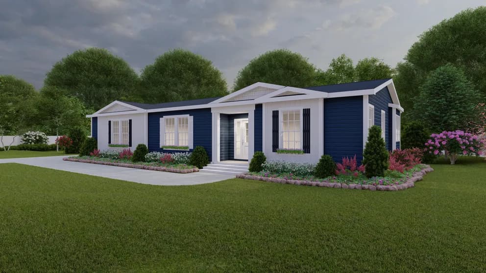 The sanibel mod elevation, exterior, and hero home features